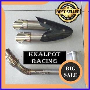 Knalpot Racing Double Carbon Full System For Yamaha X Max 250 - N Max- PCX - Vario 150 - Aerox 1M4R2