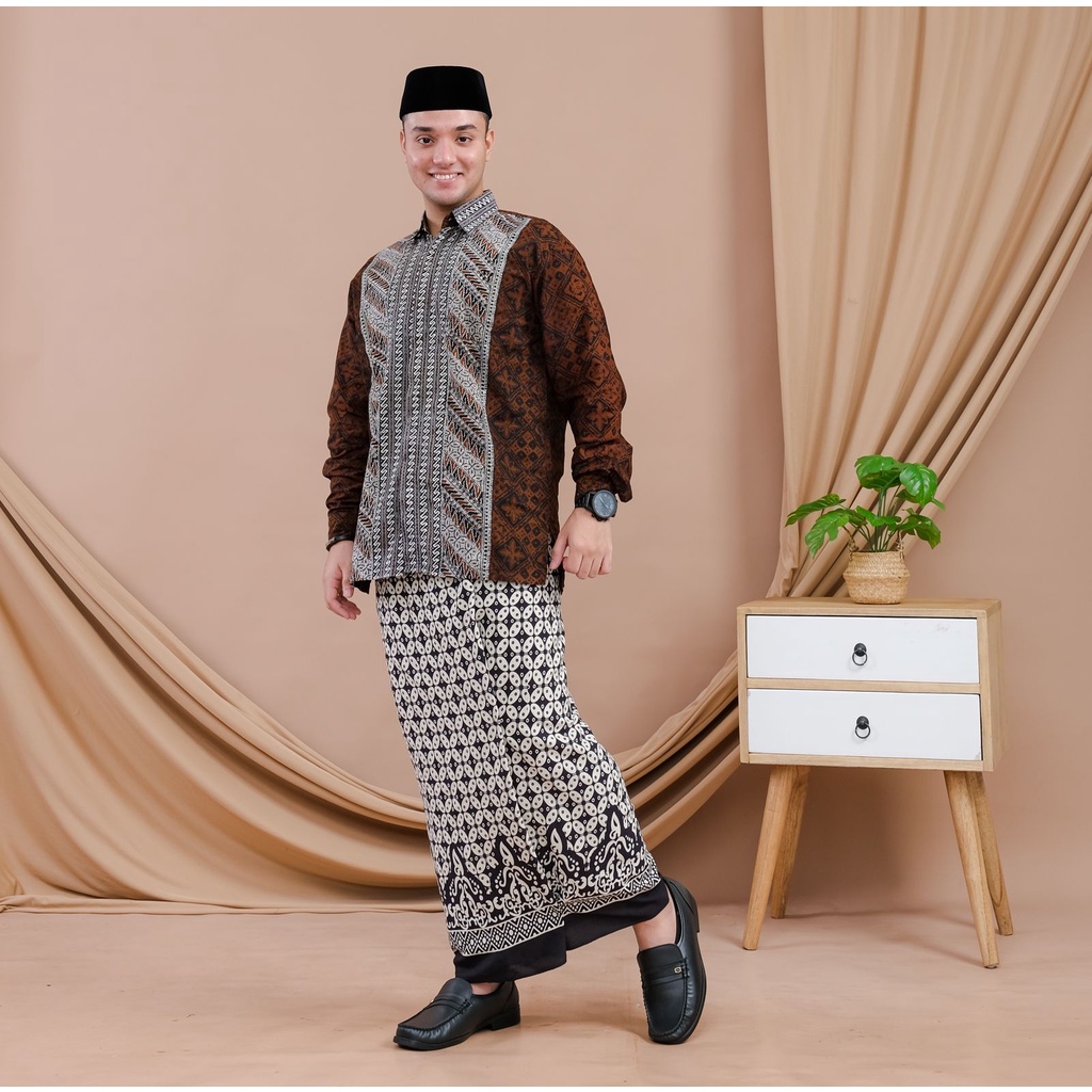 Sarung Goyor Batik Babagaf Motif Kawung Rayon Super Premium Santri Pria Dewasa