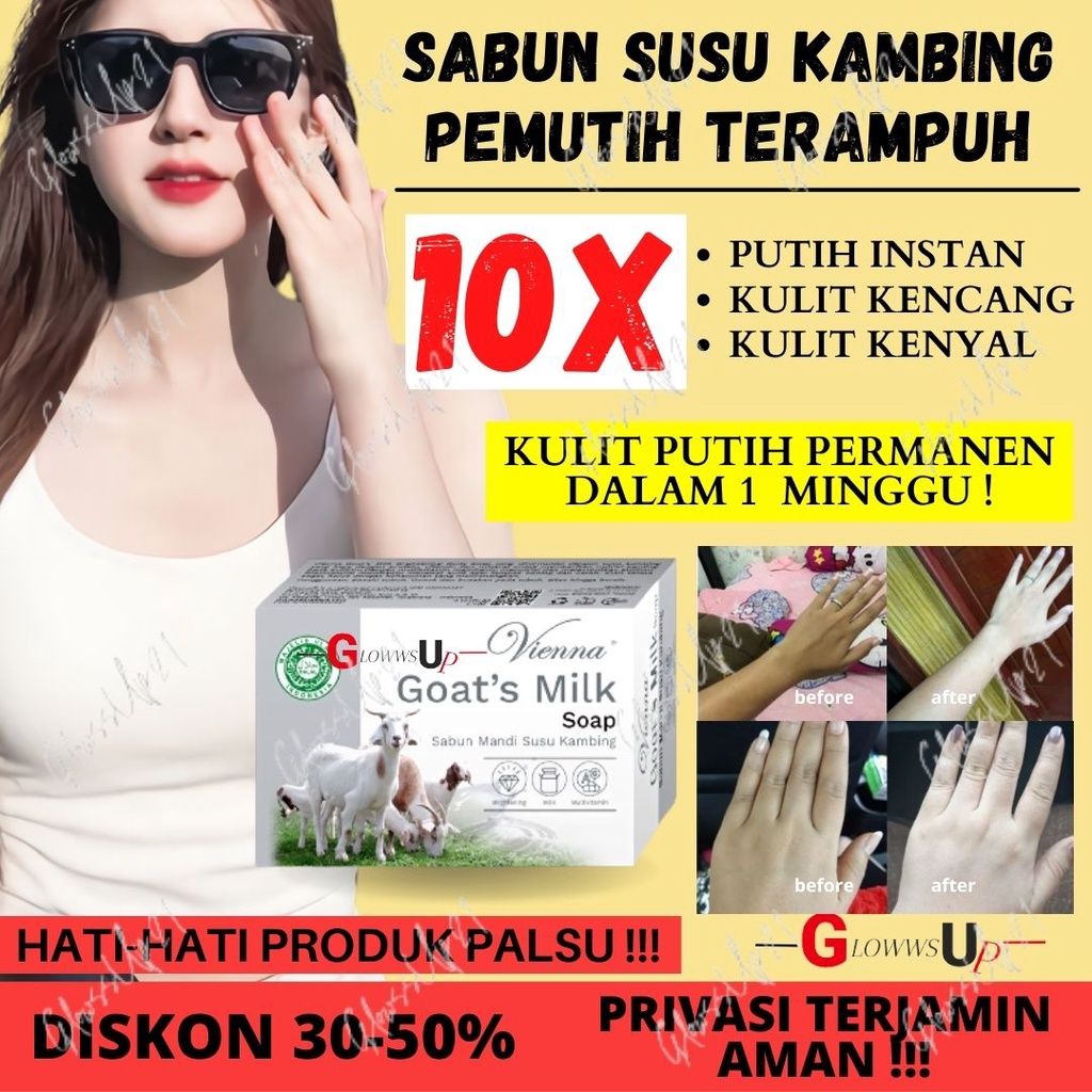 VIENNA GOATS MILK SOAP 90GR - SABUN MANDI BATANG SUSU KAMBING 90GR ORI