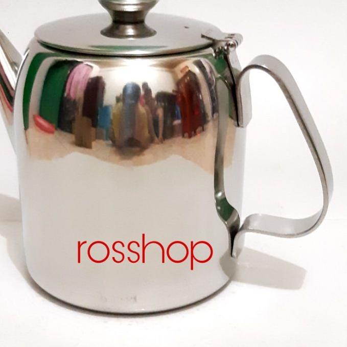 ➱ Tea Pot Stainless Oz 70 Kapasitas 2000 ml/Coffee Pot Jumbo Bahan Tebal/Teko  Ceret Teh ♣