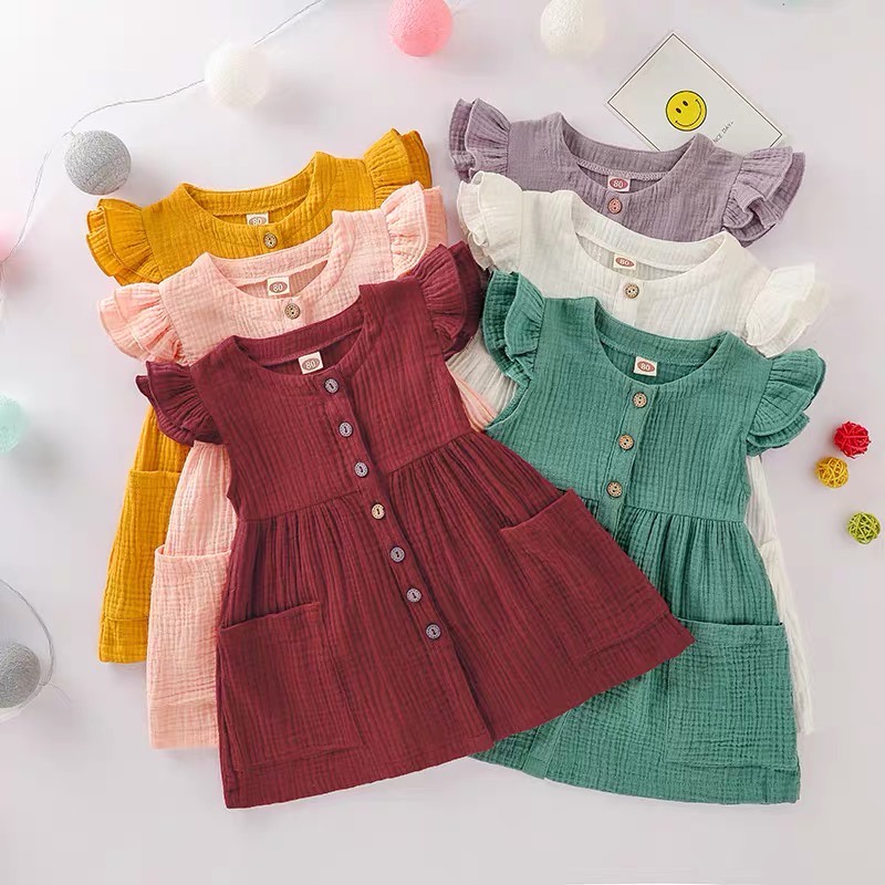 BabyGo DRESS ANAK BAYI SHENNA CRINGKEL PREMIUM 100%cotton