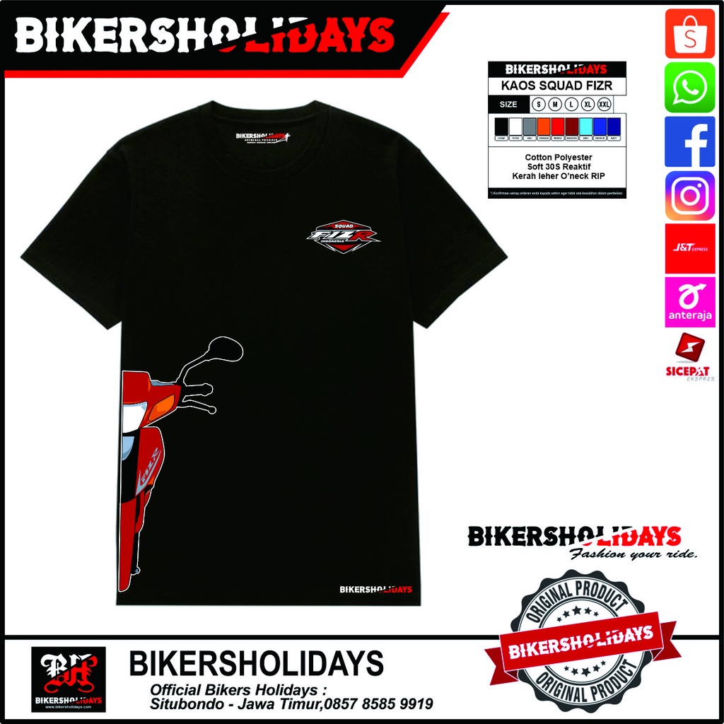 kaos fiz r / kaos yamaha fiz r / kaos squad yamaha fiz r