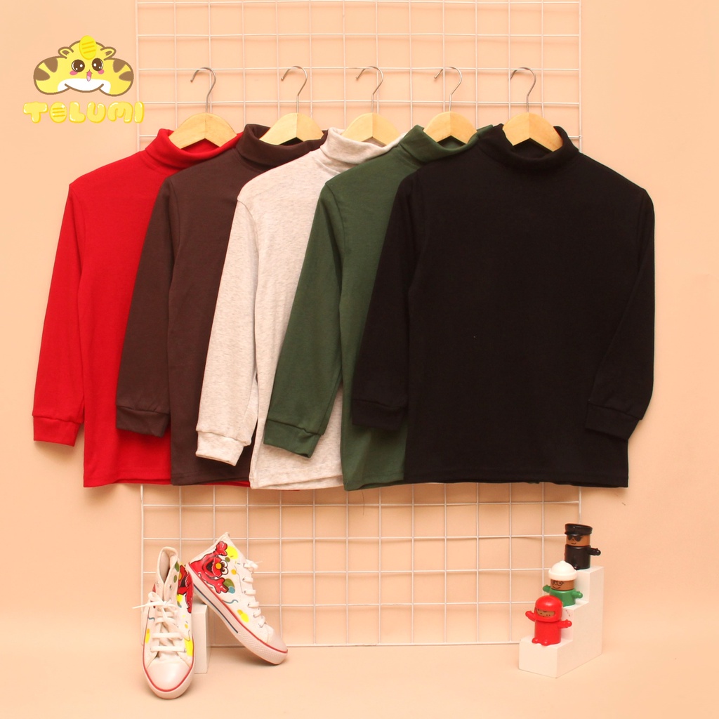 TOLUMI - KAOS TURTLE NECK ANAK 1-5 TAHUN UNISEX KAOS ATASAN TURTLE NECK LENGAN PANJANG