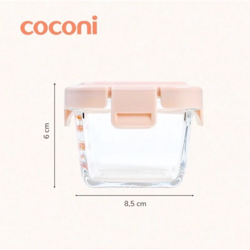 COCONI Baby Food Glass Container 3 Pcs x 160ml | Storage Wadah Penyimpanan Makanan MPASI