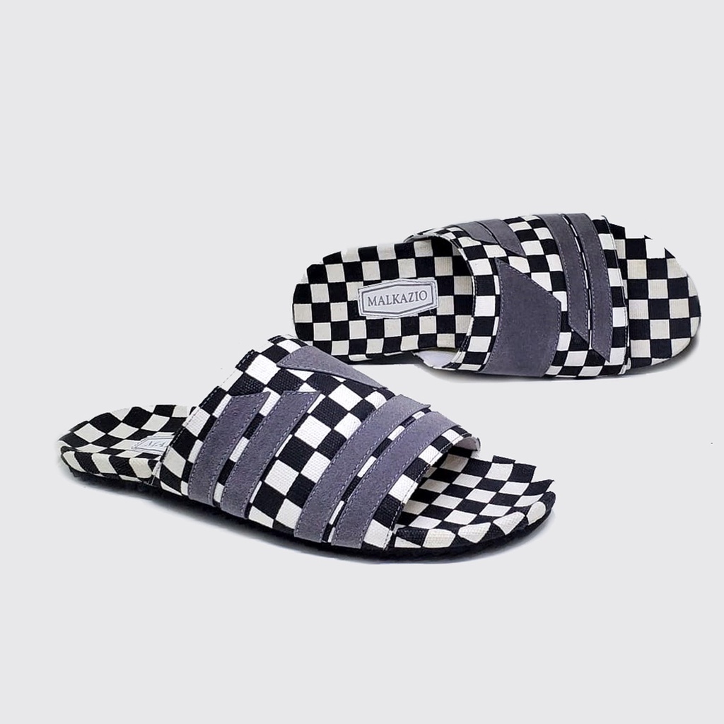 ADMIRAL X ZAGIB CHESS FLAT | Sandal Pria Slide Ukuran Besar Jumbo 43-47 / Sendal Casual Big Size