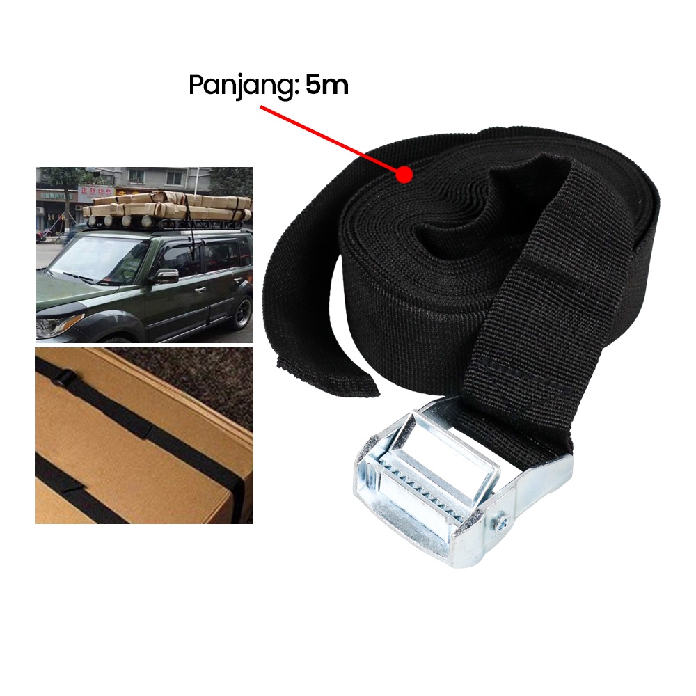 R3S Sabuk Pengikat Barang 5 Meter - Black R3WS