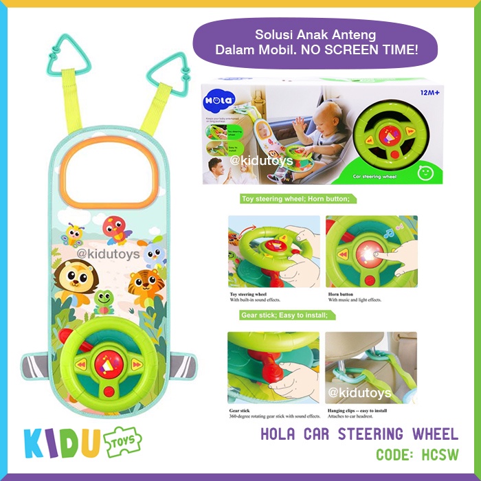 Mainan Anak Stiran Mobil Hola Car Steering Wheel Kidu Toys