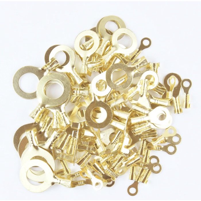M6 Stud Skun Ring Tembaga Terminal 6mm Bulat screw Baut Kabel cable 5pcs