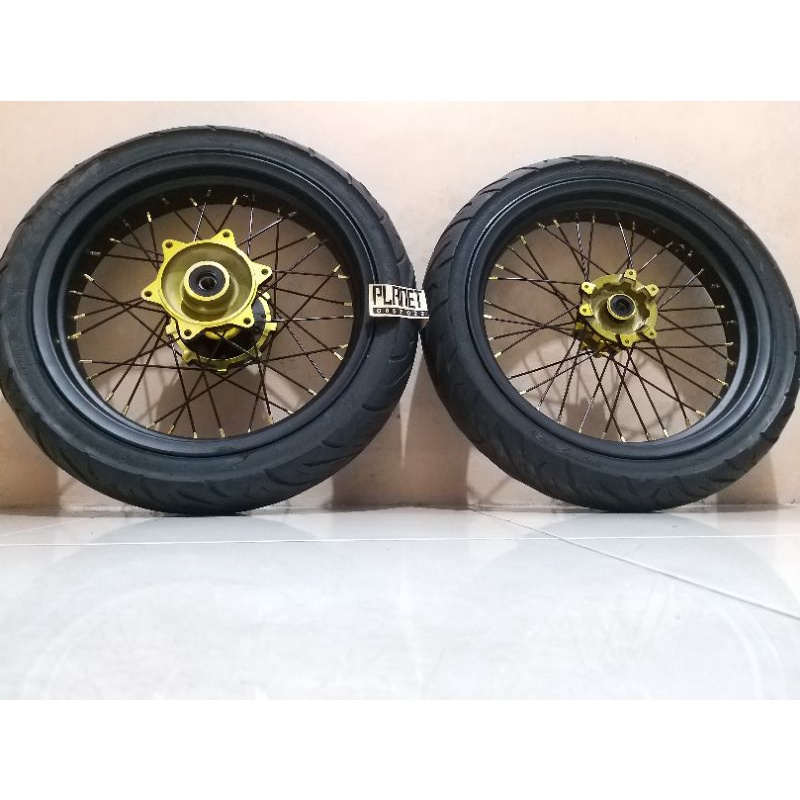 Wheelset Velg Roda supermoto honda Crf 150 paket hemat velg supermoto honda CRF