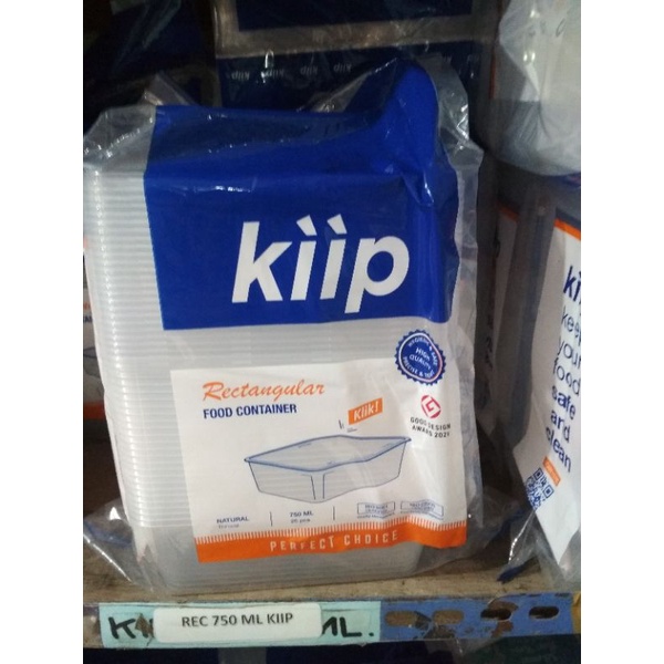 TERMURAH  THINWALL Merk Kiip 750 ml Rectaguler food container