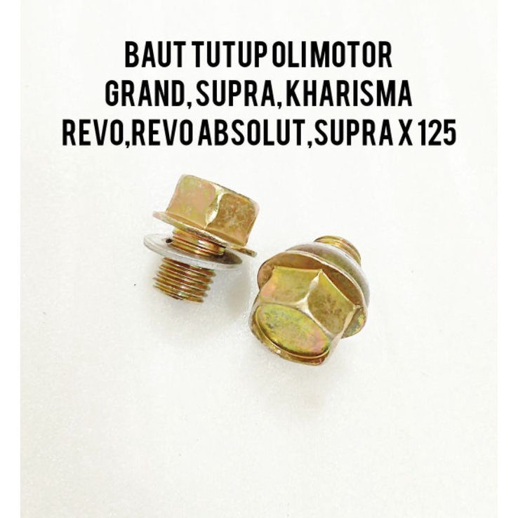 Baut Oli Baut Tutup oli Bawah motor grand Supra kharisma Revo Revo absolut Supra x 125