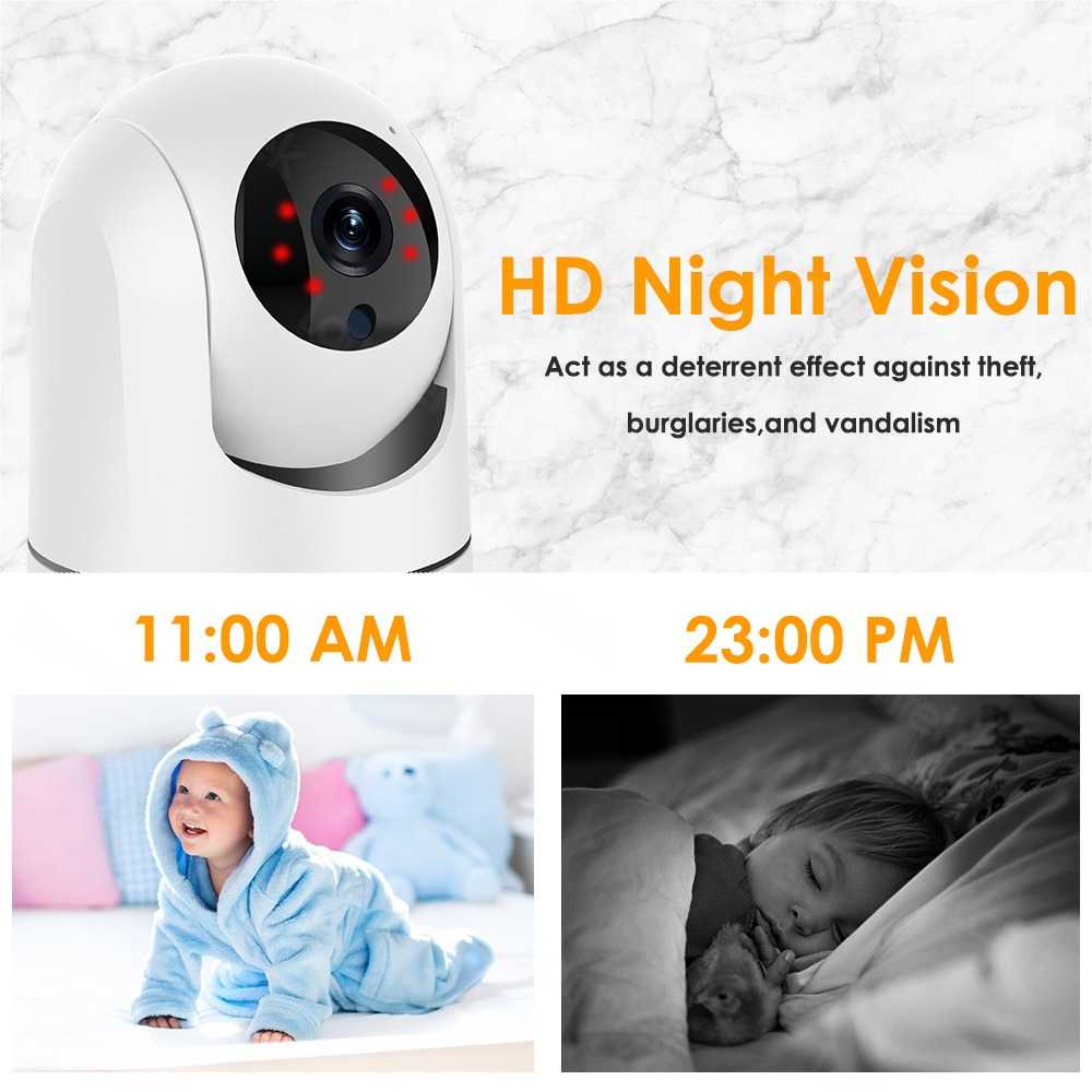 Kamera CCTV WiFi IP Two Way Audio IR Motion Sensor 5G 1080p Camera Pengawas Kualitas Gambar Tinggi Jernih