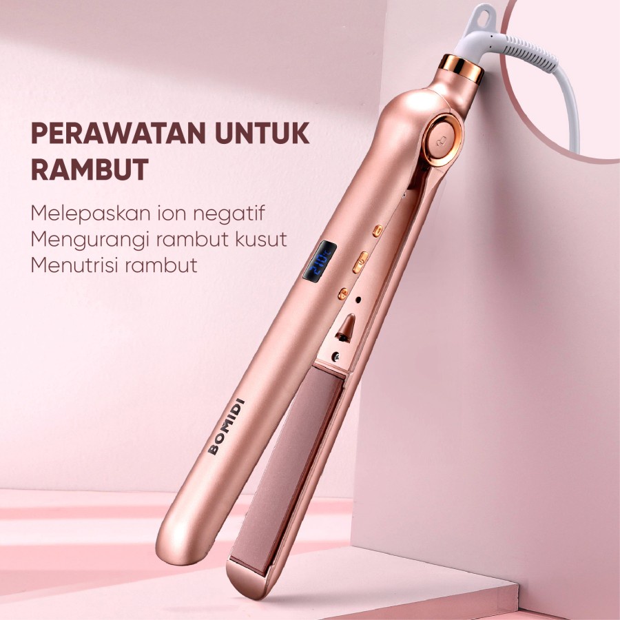 BOMIDI Hair Straightener HS1 Catokan Rambut Pelurus Curly Catok Iron