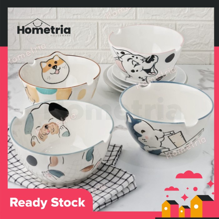 Best Seller Mangkok Keramik Lucu Mangkuk Animal Motif Polkadot