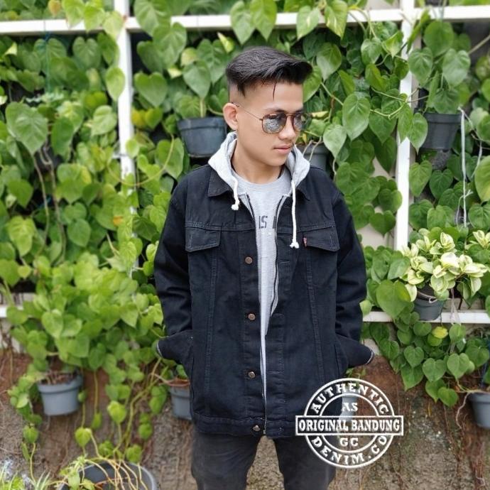 Jaket Jeans Denim Pria Hoodie Zipper Jaket Jeans Pria