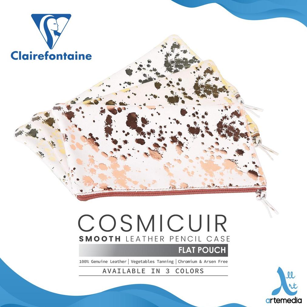 

Tempat Pensil Clairefontaine Cosmicuir Flat Smooth Leather Pencil Case