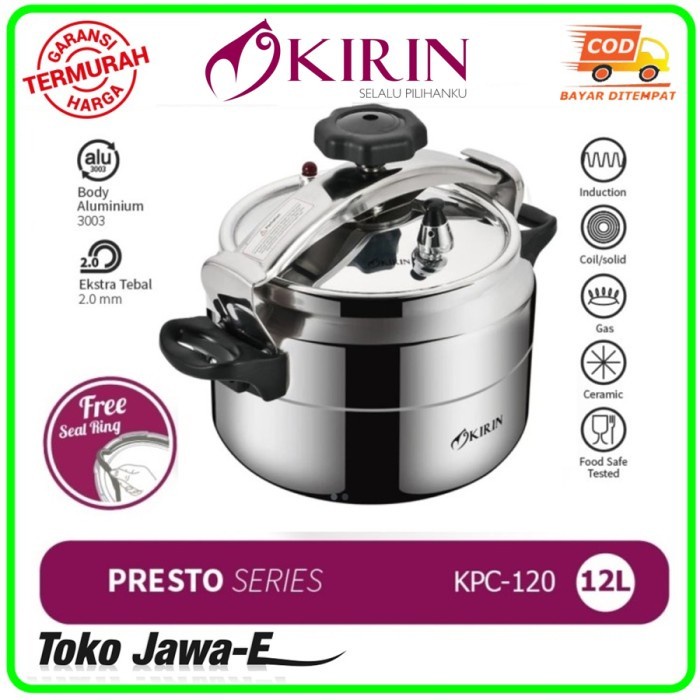 Prestoku Kirin Kpc-120 Pressure Cooker/Kirin Presto 12 Liter