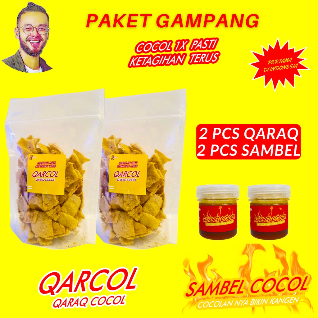 

2 PCS QARCOL Original Gurih Kriuk Lengkap dengan Sambel Cocol ( STANDING POUCH ) PAKET GAMPANG