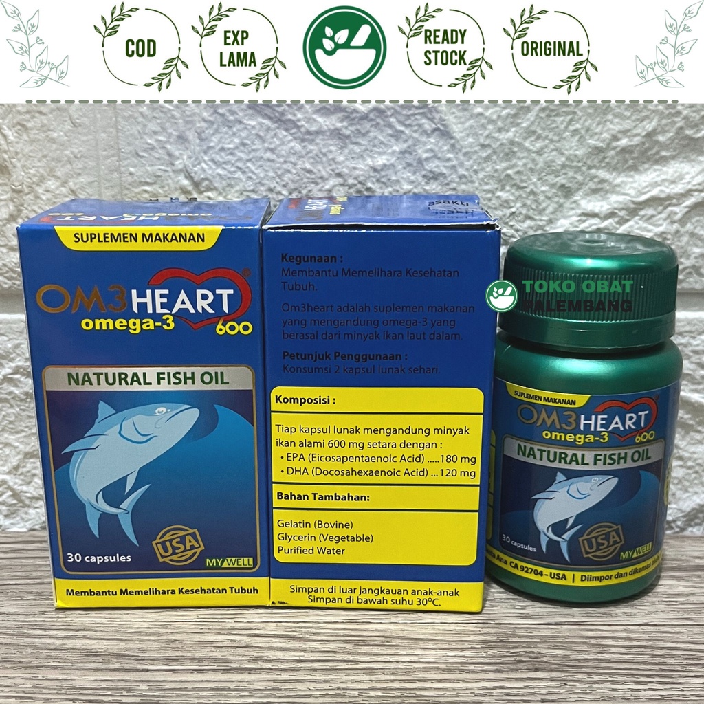 OM3HEART 30 KAPSUL OMEGA 3 NATURAL FISH OIL om3 heart OMEHEART ome heart OMEGA3