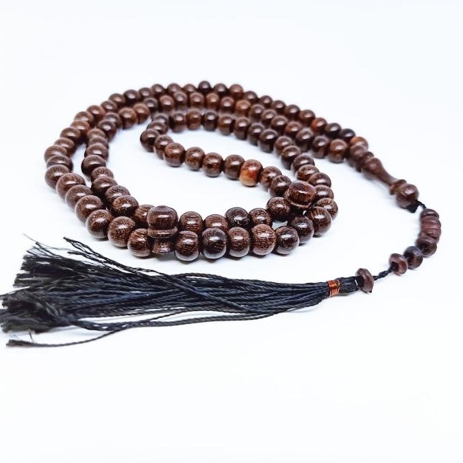 Tasbih Kayu Galih Asem  Bertuah 99 Butir - VeE Kalung Tasbih