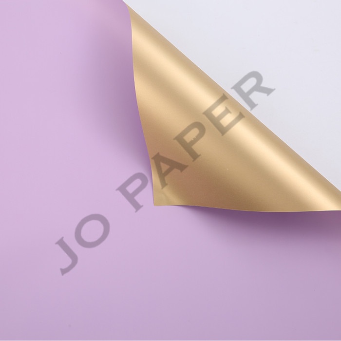 

[20 Lembar] Flower Wrapping Paper Bi Color Gold Kertas Bunga 015