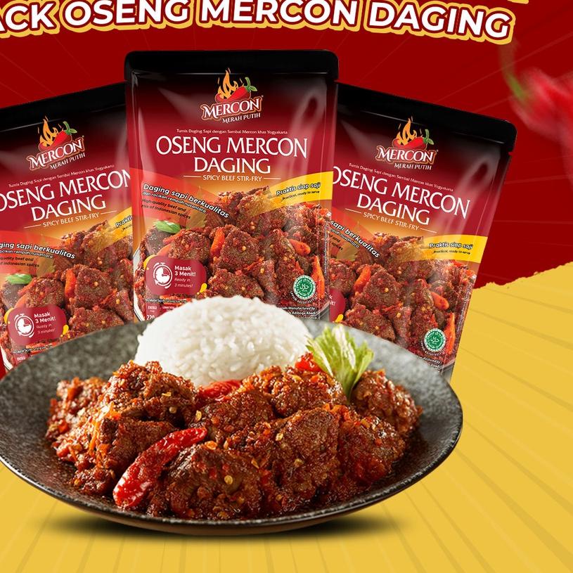 

♠ Mercon Merah Putih - Hemat Combo Bertiga || 3 x Oseng Mercon Daging ➻