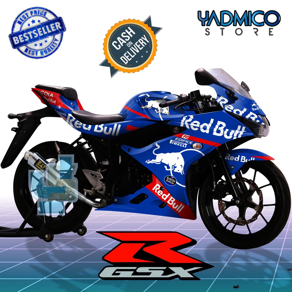 Decal GSX R150 Full Body - Stiker GSX R150 Full Body - Decal Hologram GSX R150 Variasi - Striping GS