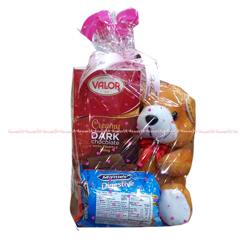 Valor Creamy Dark Chocolate With Bear Valentine Days My Vities Digestive Coklat Dengan Boneka Teddy Bear Valentine Cokelat Dan Biskuit Vallor