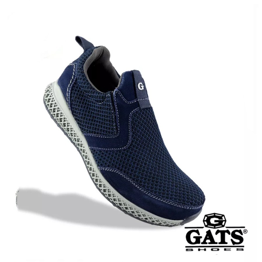 Sepatu Sneakers Original Gats RN 1002 Navy.Terbaru By Gats