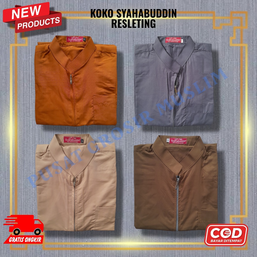 Koko Syihabudin Yamani Resleting, baju koko syahabuddin lengan panjang Size M