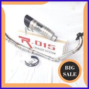 Knalpot R9 H2 Titanium SB Custom Full System CBR 150 - CB 150 - Tiger - Verza - Mega Pro Ful Stainle