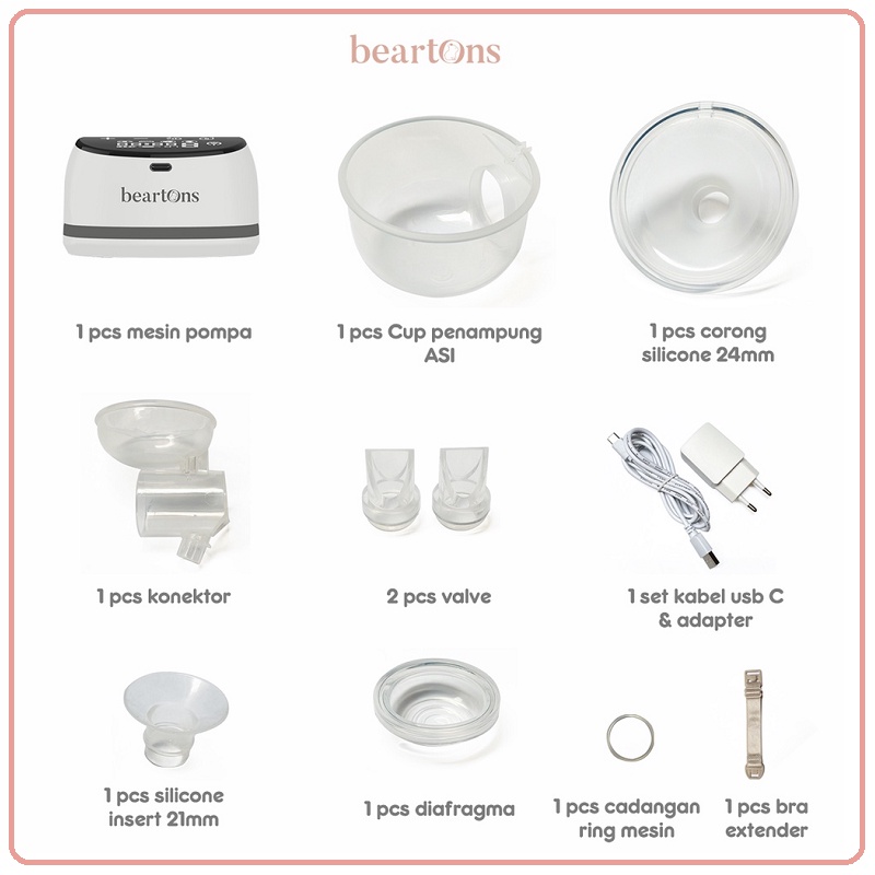 Beartons MIEL Wearable Electric Breastpump | Pompa Asi