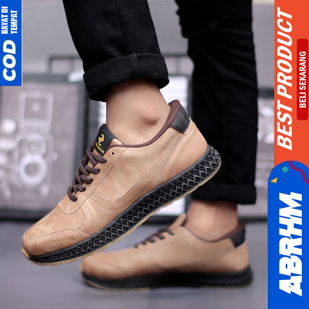 Sepatu Sneakers Pria Casual  Kerja Kuliah Abraham JIMR