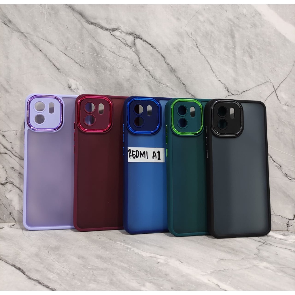 CASE DOVE HYBRID CHROME SOFT CASE FOR REDMI 9 REDMI 9A REDMI 9C REDMI 10 4G REDMI 10A REDMI 10C REDMI A1 2022 REDMI A2 WHITE_CELL