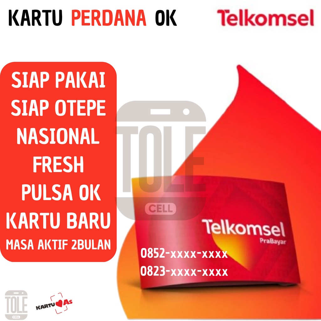 Perdana Telkomsel Prabayar  Kartu As Nasional Simcard 4G Nomor InternetMAX Simpati Kuota 3GB 7GB 19GB Siap Pakai