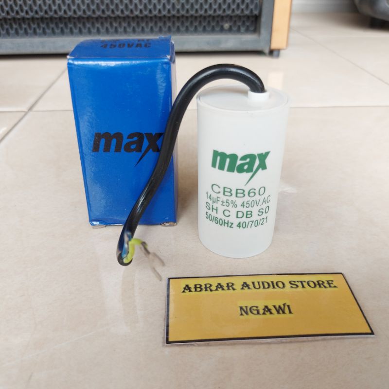 Capasitor MAX Bulat 14/450 Kapasitor Bulat Max 14uf/450v