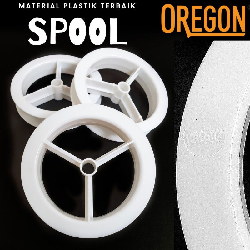 Gulungan Senar Pancing/spool plastik OREGON PUTIH