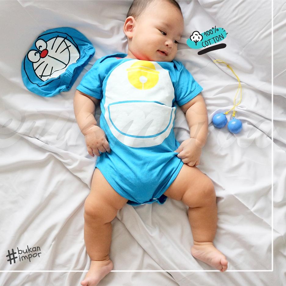 baju bayi jumper bayi doraemon boneka biru lucu murah [SBH.24Ma23w]
