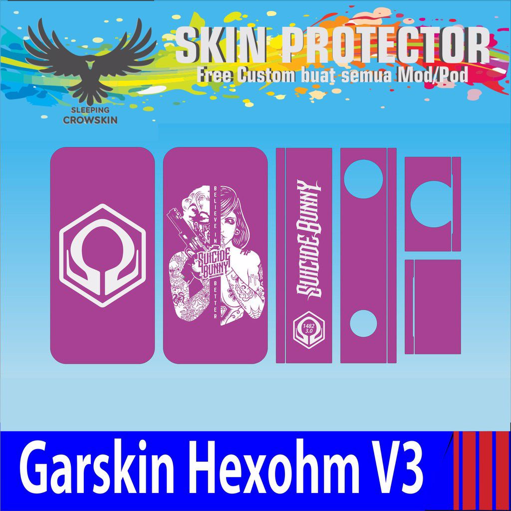 Premium Garskin/Stiker Hexohm V3 Anodized Custom & Bayar Ditempat