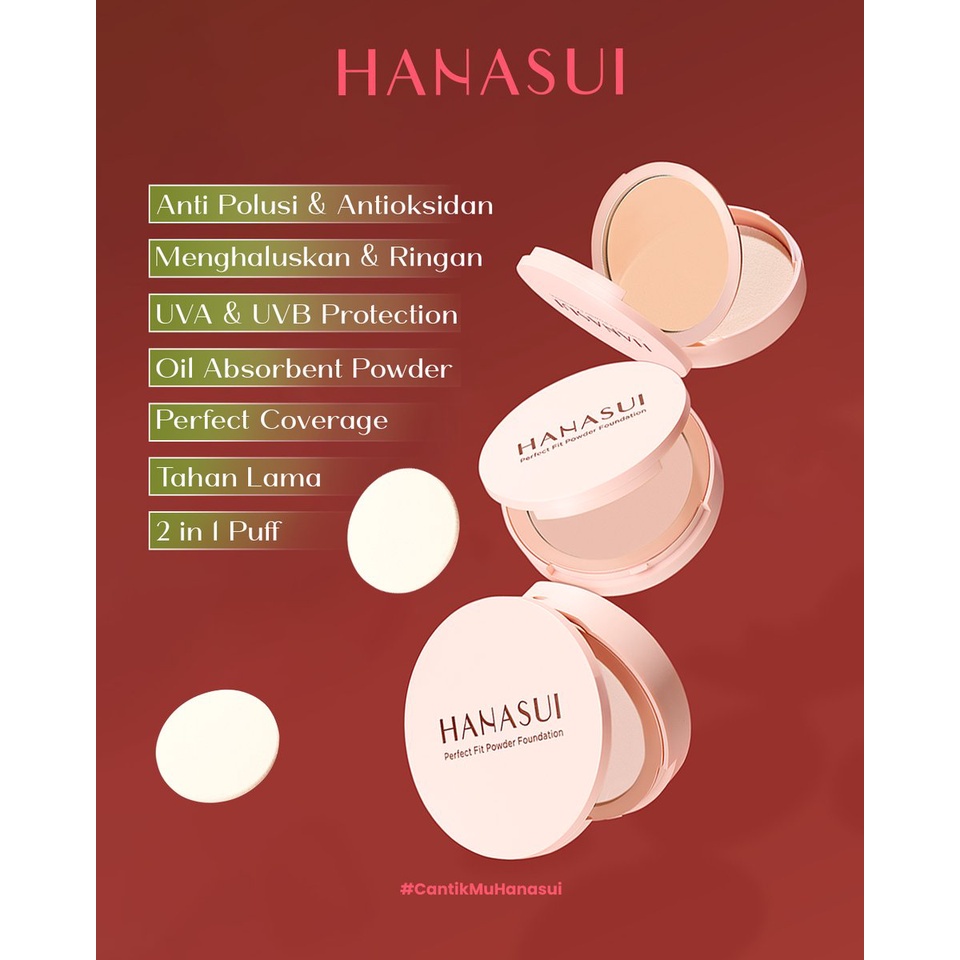 HANASUI Perfect Fit Powder Foundation / 12.5g BPOM