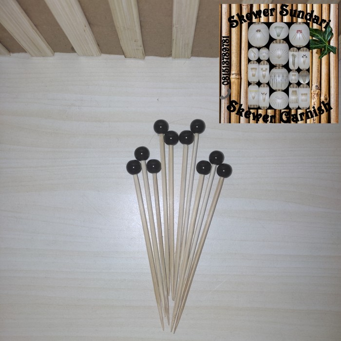 Minum Skewer Cocktail Black Cocktail Pick 10Cm (100Pcs)