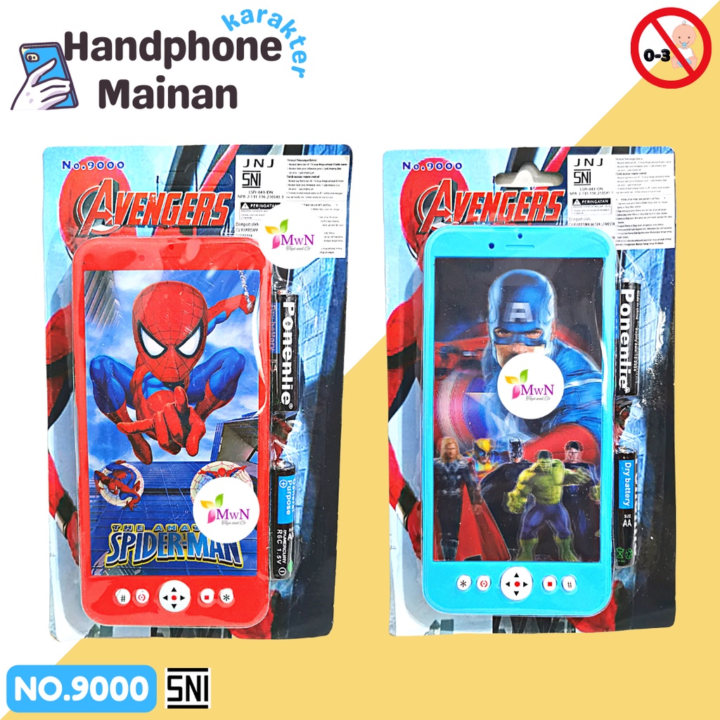 MWN Mainan Anak Handphone Dengan Karakter No.9000