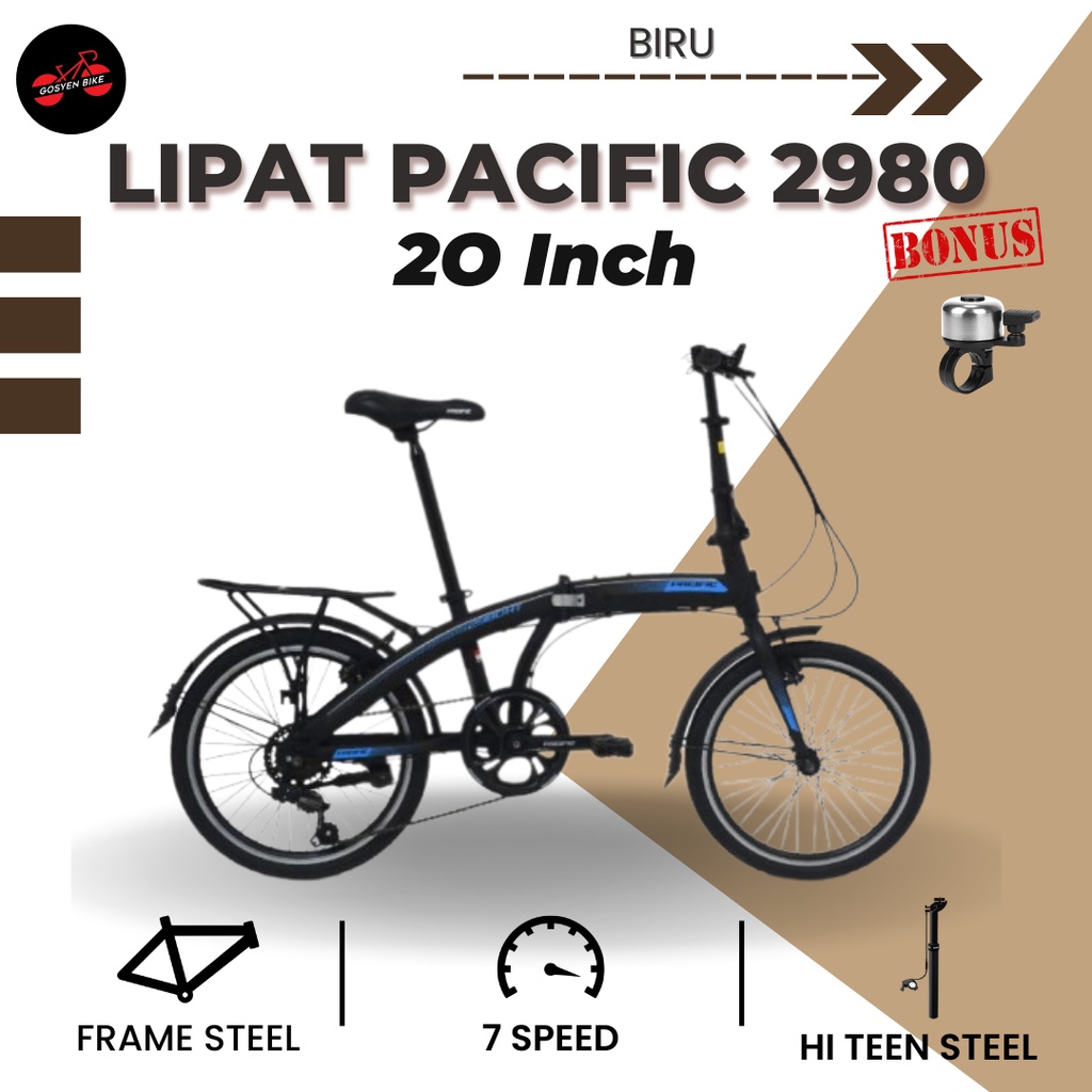 SEPEDA LIPAT SELI FOLDING BIKE PACIFIC 20 INCH 2980 HT Disc Brake