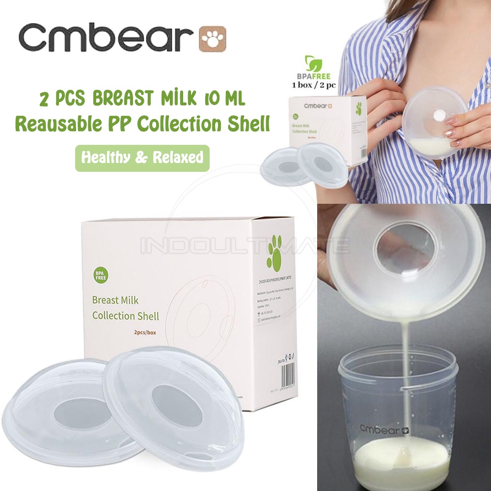 Wadah Penampung Tetesan Asi Silikon isi 2 pcs CMBEAR Breastmilk Collection Shell Breast Pad BPC-062 BPC-061 Penampung ASI Silikon reast Milk Collector Breast Pad Silikon