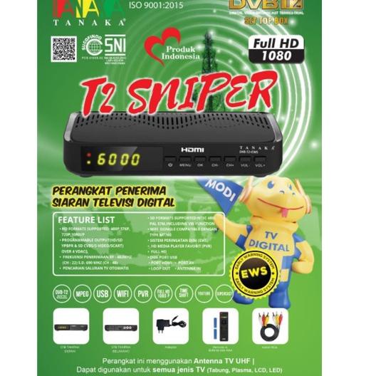 ➨ Set Top Box-STB Tanaka T2 SNIPER-EVERCOSS-IOTO Omega Penerima Siaran Tv Digital Tanaka Sniper ♦