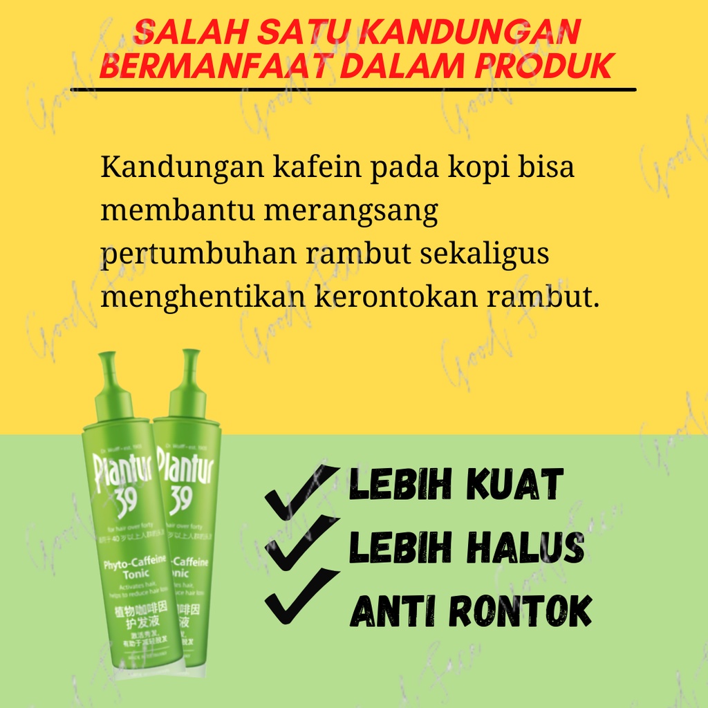 TONER RAMBUT RONTOK PLANTUR 39 PHYTO CAFFEINE TONIC 200ML ORIGINAL