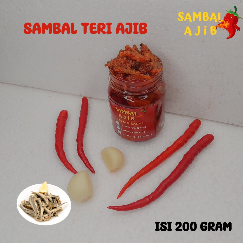 

TERMURAH SAMBAL TERI 200 GRAM SAMBEL AJIB| SAMBEL TERI
