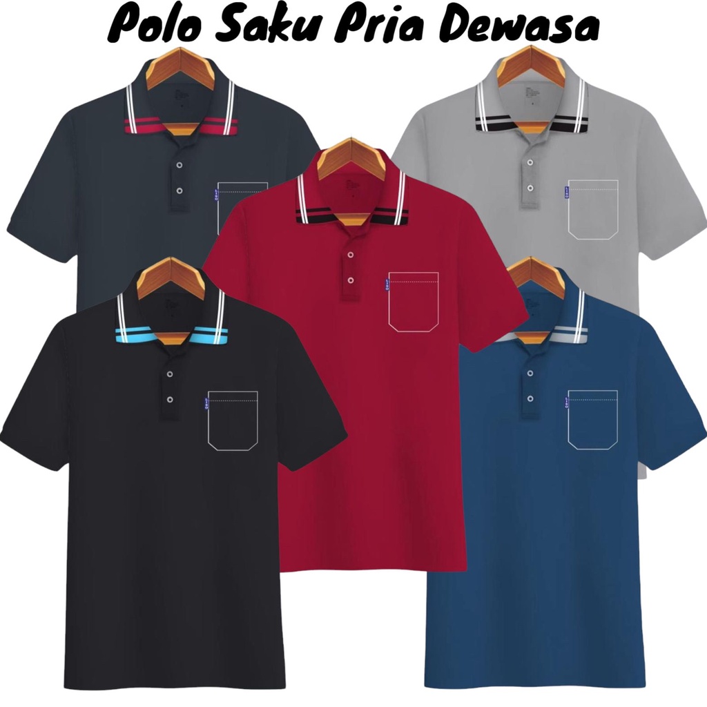 Noveli wear - Kaos kerah pria polo sport saku | kaos polo pria saku dewasa lengan pendek 03