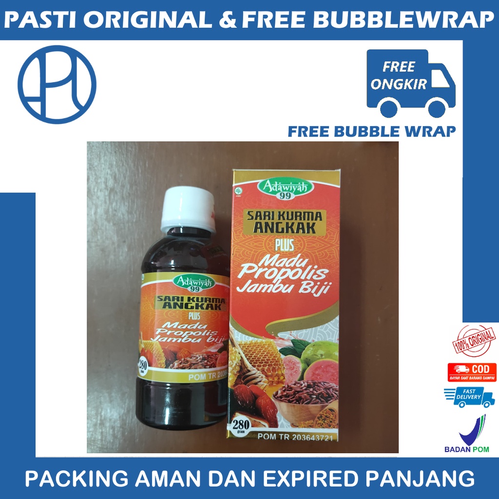 ADAWIYAH SARI KURMA ANGKAK PLUS MADU PROPOLIS JAMBU BIJI 280GR