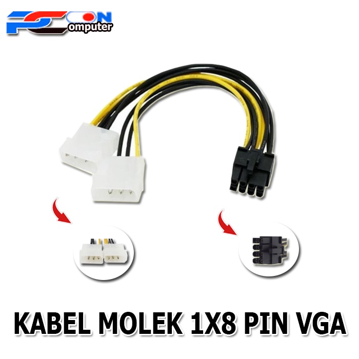 KABEL MO L EK 1 X8 PIN TO VGA/ KABEL DUAL MO L EK PC